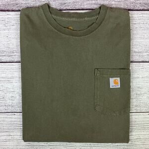 Carhartt Army Green Short Sleeve Pocket T-shirt
